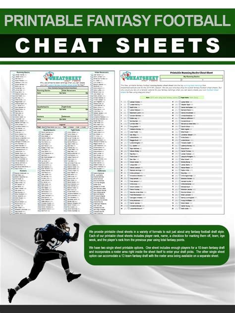 espn fantasy cheat sheet ppr|espn nfl cheat sheets printable.